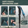 thumbnail image 4 of Hiking Sticks 2pc Trekking Poles Collapsible Lightweight Folding Adjustable Travel Walking With Eva Foam Grip For Men Women Blue, 4 of 7