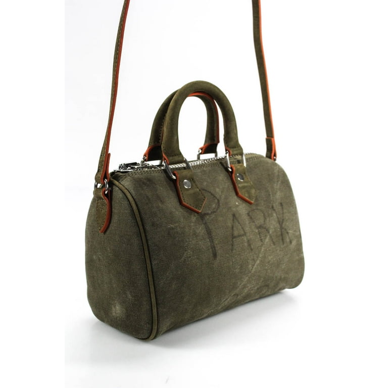 Pre-owned|Readymade Canvas Vintage Army Tent Nano Over Night Bag Green