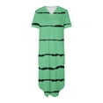thumbnail image 3 of Atogsazn Womens Summer Dresses Comfort Short Sleeve V-Neck Long Dress Casual Loose T-Shirt Dresses for Women Green M, 3 of 6
