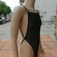thumbnail image 4 of Mens Thong Bodysuit Stretch Soft Thin Sheer Sexy Lingerie Backless Sleeveless, 4 of 9