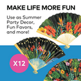 thumbnail image 3 of Tropical Nights Folding Fans - Party Supplies - 12 Pieces, 3 of 3
