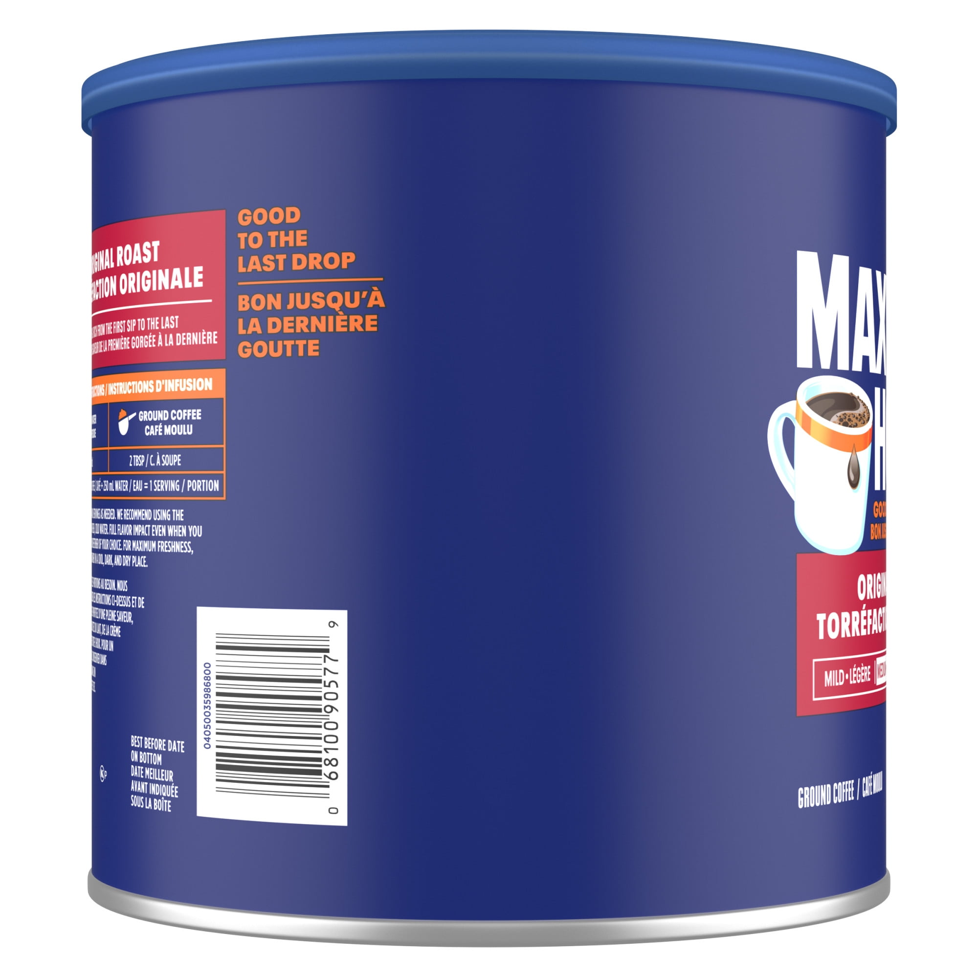 Maxwell House Original Roast Ground Coffee, Medium, 864 g Canister