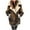 Khaki, variant on KIHOUT Jackets for Women Womens Warm Faux Coat Cardigan Winter Solid Long Sleeve Outerwear