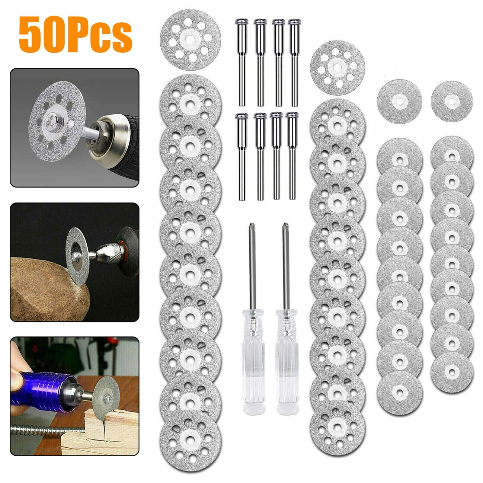 Tookss 50PCS Cutting Wheel Set With Mandrel Screwdriver Rotary Tool