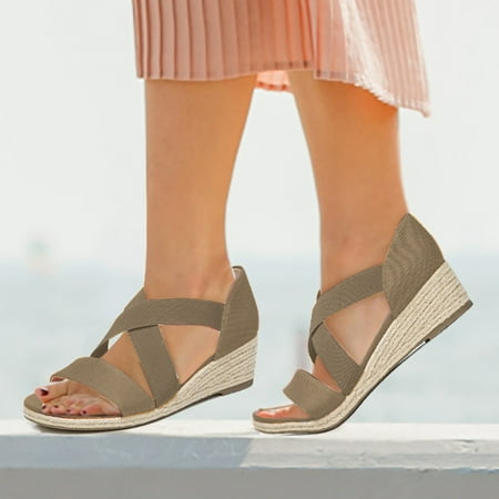 

Medcursor Fashion Women s Spring And Summer Slope Heel Wedges Peep Toe Casual Sandals