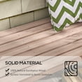 thumbnail image 4 of Outsunny Wooden Garden Stool with Slatted Seat Front Porch Bench, Natural, 4 of 10