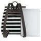 thumbnail image 3 of Disketp Black And White Stripes Mochila de Cuero para Mujer, Bolso de Espalda Antirrobo con Estilo para Viaje, Trabajo y Uso Diario, 3 of 4