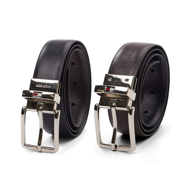 Cinturón Reversible Tommy Hilfiger para Niños Negro Marrón Mediano