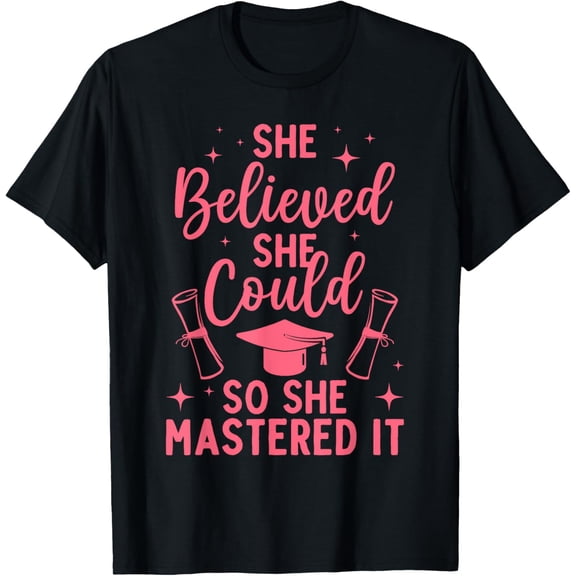 Masters Degree Graduation Art For Women Girl Masters Degree T-Shirt