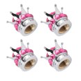 thumbnail image 4 of Valve de Tige de Roue, Couvercles de Valve de Roue Cœur en Cuivre 4 Pcs pour Voitures Camions Bicyclettes Rouge Rose, 4 of 8