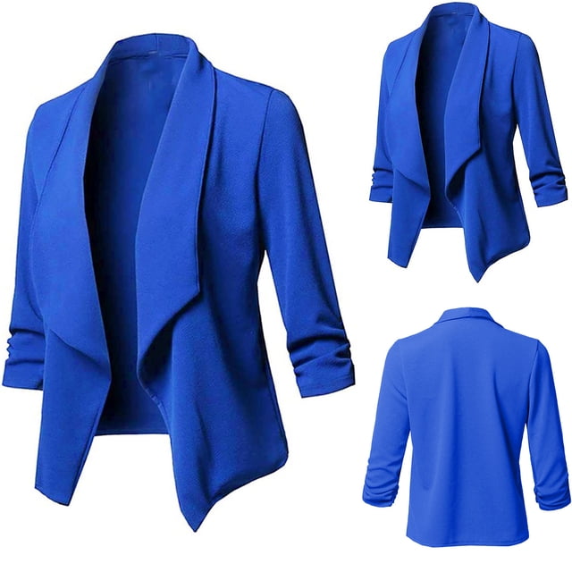 LOVZFMLL Cardigan pour Femmes Mode Décontractée Uni Ouvert Cardigan Manteau à Manches Longues