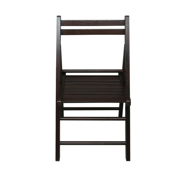 Casual Home Wooden Folding Chairs 2-Pcs Set - Espresso