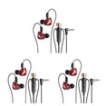 thumbnail image 3 of Injueey Auriculares con cable 96dB 3.5mm Reducción de ruido Auriculares intrauditivos Interior Exterior Transmisión en vivo Grabación de voz Vlogging rojo 1.2 millones 3piezas, 3 of 6