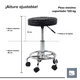 thumbnail image 4 of Banco Taburete Neumático Giratorio 360° Con Altura Ajustable Consultorio o Salón de Belleza Big Room negro, 4 of 7
