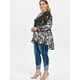 thumbnail image 4 of Camiseta con estampado floral estilo cruzado cruzado, talla cruzada, talla grande Rosegal de una pieza, 4 of 5