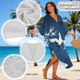 thumbnail image 6 of Xixirimido Cranes White Cherry Blossom Print Kaftan Dresses for Women Plus Size V-Neck Moo Moos Batwing Sleeve Caftan Beach Dress Bathing Suit Cover-Up Loungewear, 6 of 7