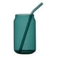 thumbnail image 4 of Vaso de vidrio con pajita Vaso de vidrio 350 ml Botella de bebida suave Vaso de jugo para verde, 4 of 9