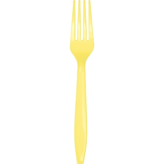 Touch of Color Premium Plastic Forks, Mimosa, 24 Ct