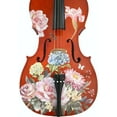 thumbnail image 3 of Floral Garden Cello Outfit w Brazilwood Bow Case Crystal Fine Tuners Rosin Strings Set Up, 3 of 4