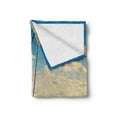 thumbnail image 2 of Shipwreck Soft Flannel Fleece Throw Blanket, Yacht in the Sea Surrounded by Ledge Rocks Coastal Incident Shroud Crash Scene, Cozy Plush for Indoor and Outdoor Use, 50" x 60", Blue Brown, by Ambesonne, 2 of 6