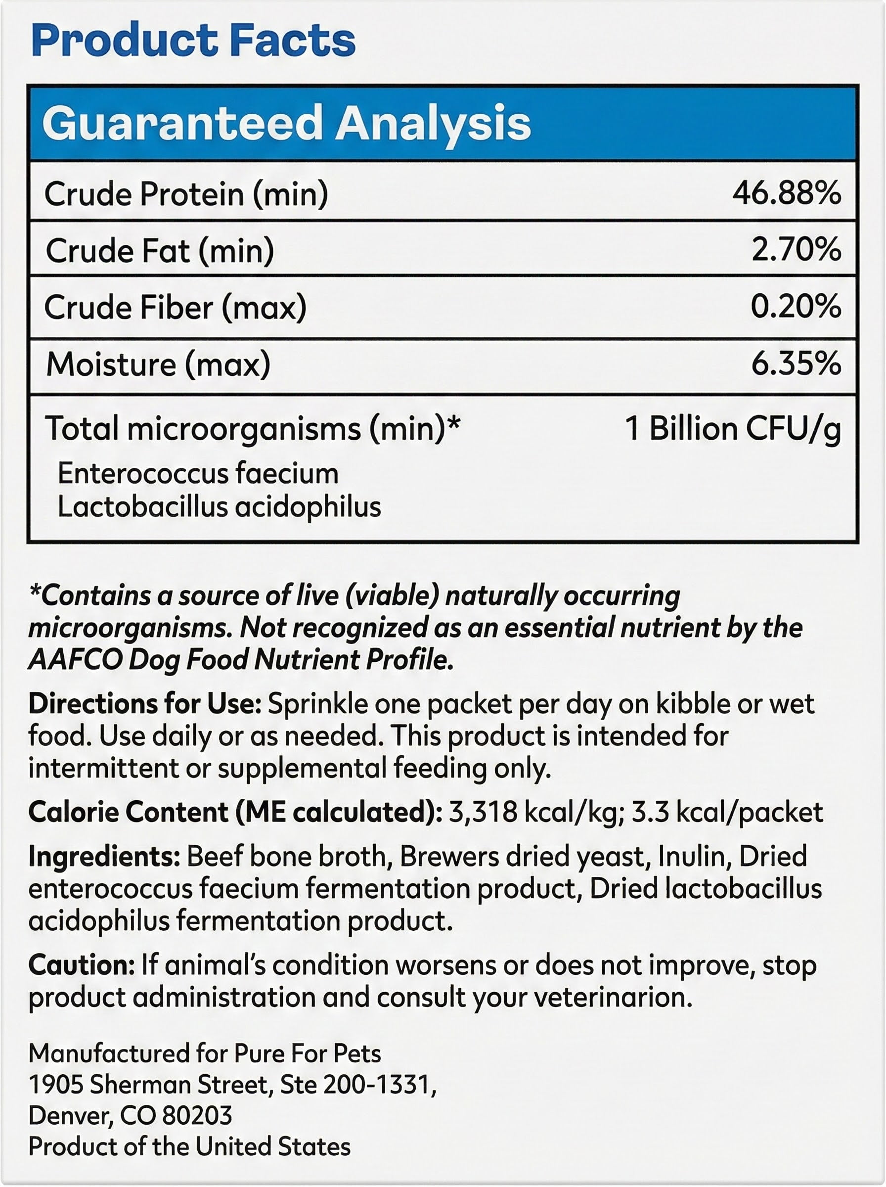 Joyfull Probiotic Powder for Dogs – Clinically Proven Strains for Diarrhea & Digestive Support – 30 Daily Packets with Beef Bone Broth