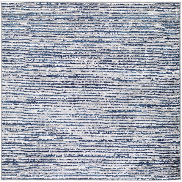 Mark&Day Area Rugs, 6x6 Delisle Transitional Navy Square Area Rug (6'7