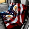 thumbnail image 5 of Pzuqiu Flag Eagle Car Seat Covers Full Set Auto Seat Rear Split Bench Cover Easy to Install Cover Set Stretch Polyester Fabric Cover Universal Fit for Most Vehicle, 5 of 7