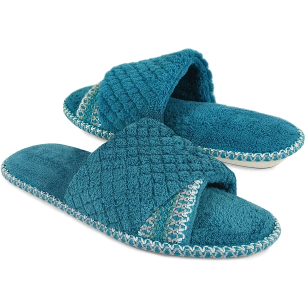 women's open toe scuff slippers