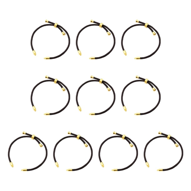 10 Uds pulseras deslizantes ajustables de nailon Macarena Pulsera deslizante Café Aureato