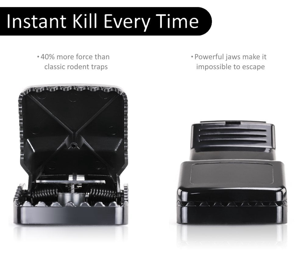 Large Powerful Rat Traps (20 Pack) - Kills Instantly with Powerful Steel Spring - Setup in Seconds - Wash & Reuse Over & Over - Hands Free Disposal - Rat Control without Harmful Poisons or Chemicals