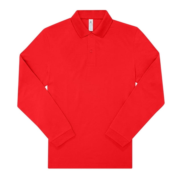 B&C Polo à Manches Longues pour Hommes My
