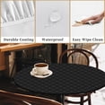 thumbnail image 4 of Round Fitted Tablecloth with Elastic Edge Design Table Cover Waterproof Stain-Resistant Wipeable Table Cloth Best for 42"-46" Round Tables for Outdoor Indoor Black, 4 of 4