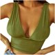 thumbnail image 5 of Camiseta sin mangas para mujer Camisole Tank Tops Casual sin mangas con cuello en V Blusa sólida Jersey Camisa Chaleco Odeerbi ODB-5, 5 of 6