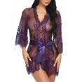 thumbnail image 1 of Vestido de encaje Sexy + tangas de Tanga para Mujer, ropa de dormir transparente erótica, pijamas, camisón de encaje, disfraces porno, ropa interior, 1 of 5