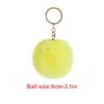thumbnail image 4 of Fuzzy Ball Keychain Supple Comfortable Lovely Key Rings Adorable Practical Key Chains Women for Children Adults Elderly Students Yellow 8cm, 4 of 7