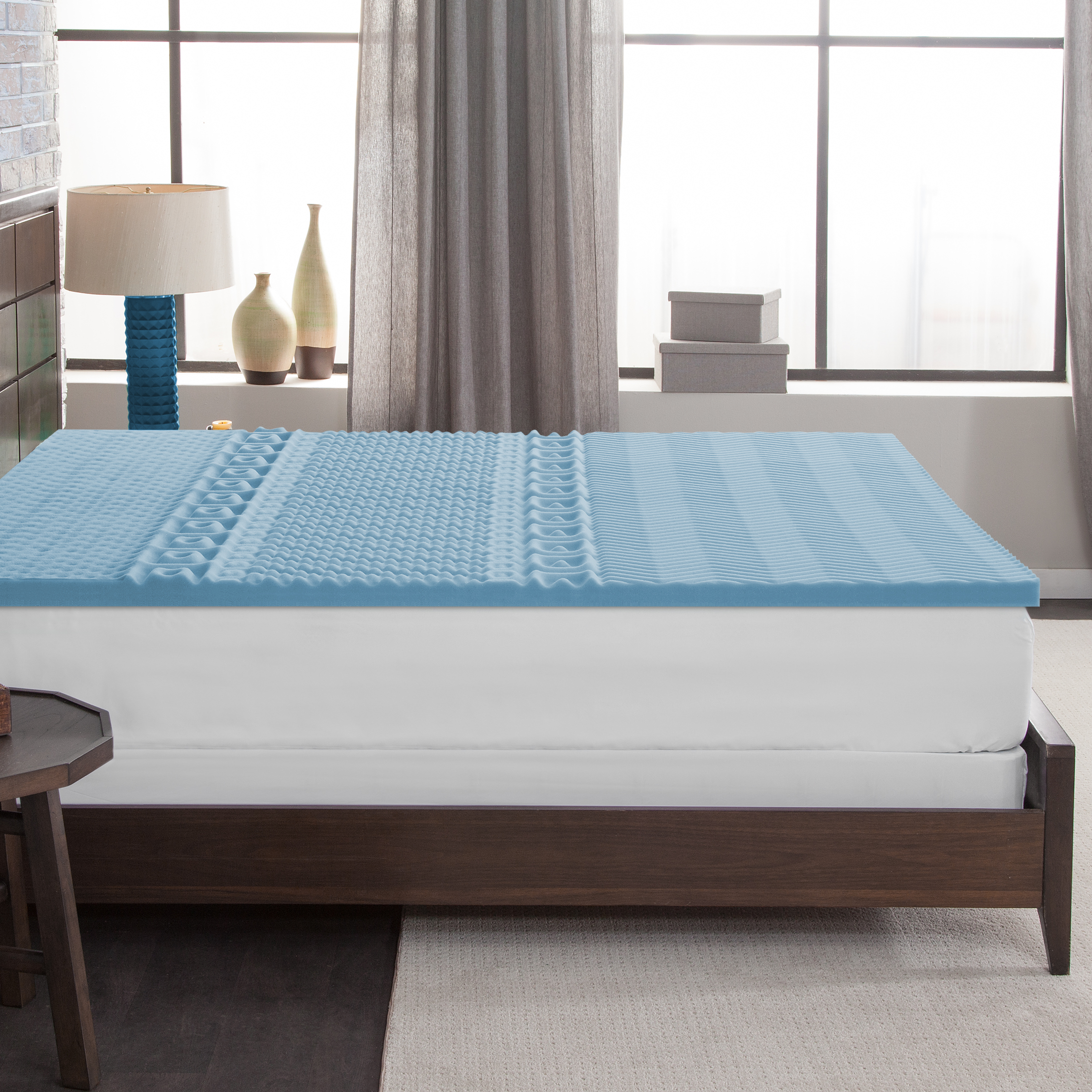 Mainstays 1.5 In. 7-Zone Reversible Memory Foam Mattress Topper photo 8