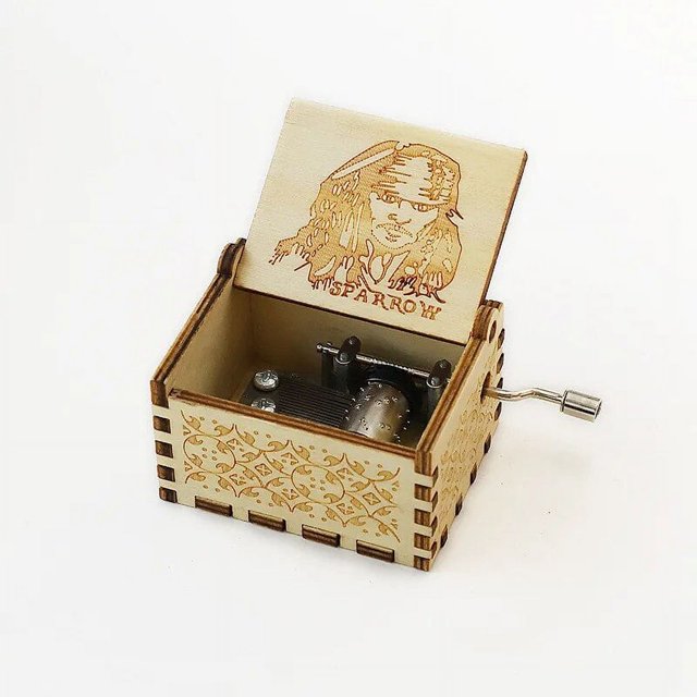 Caja de música con manivela manual de madera, regalo de cumpleaños, tema musical, Reina, regalo de vacaciones para niños, regalo de Halloween y Navidad, nuevo