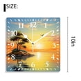 thumbnail image 2 of 10 Inch Wall Clock Battery Operated Silent Clock Decorative for Office, Kitchen, Outdoor, Living RoomSummer Vacation on The Beach Style, 2 of 4
