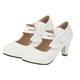 thumbnail image 1 of 1 par de zapatos de tacón alto con lazo para mujer, con boca ligera y tacón grueso., 1 of 6