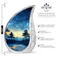 thumbnail image 2 of Blue Night Stars Unique Urns For Human Ashes Adult Mom - Cremains Large Urn For Ashes Adult Dad - Unique Urns - Funeral Decorative Ash Urn 10 Inch & 200 Cubic Inches Capacity, 2 of 7