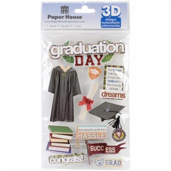 Paper House 3D Stickers, Graduation Day - Walmart.com