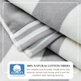 thumbnail image 3 of 100% Cotton Cabana Stripe Oversized Beach & Pool Towel (Single Oversized- 35" x 70", Pale Grey), 3 of 6