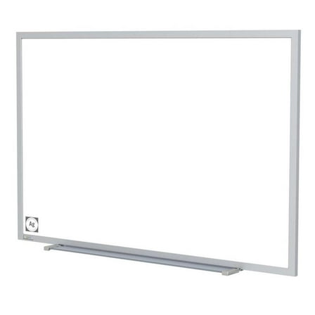 Pemberly Row 4' x 4' Magnetic Hygienic Whiteboard w/ Aluminum Frame in White