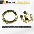 thumbnail image 3 of Upholstery Nailhead Trim, 5 Meters Glossy Upholstery Tacks Strips, Decorative Nail Trims with Nails for Sofa Headboard, Chair DIY Furniture Accessory (20mm Bronze), 3 of 7