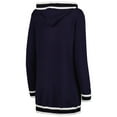 thumbnail image 3 of Women's Gameday Couture Navy Penn State Nittany Lions One More Round Tri-Blend Striped Hooded Cardigan Sweater, 3 of 4