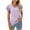 Purple, variant on Women Tees Under $10, Women Short Sleeve Tops Fashion Comfortable Breathable V-Neck Blouses Shirt