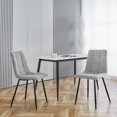 thumbnail image 2 of Porthos Home Tomas Dining Chairs Set of 2, Soft Fabric Upholstery with Biscuit Tufts, Sturdy Powder Coated Steel Legs, Space-saving Armless Design to Suit Every Dining Room and Kitchen, 2 of 7