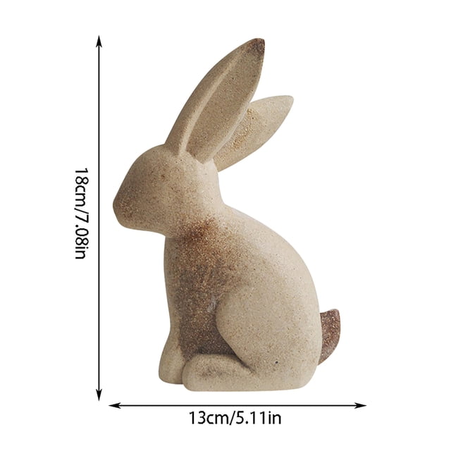 JJKBVCLO Wooden Easter Bunny Figurine Rustic Decorative Ornament For Home & Classroom Unpainted DIY Craft Project Kid Friendly Perfect For Easter Celebrations