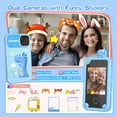 thumbnail image 3 of YTKUS Kids Smart Phone for Girl Kids Toys Cell Phone with 2.8" Touchscreen 16 Learning Games Dual Camera Music Player, 32G SD Card Christmas Birthday Gifts,Blue, 3 of 8