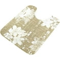 thumbnail image 3 of Dreamtimes Bath Mats Toiletry Mat Retro Florals Print, Bath Rug+U-Shaped Toilet Mat, Non-Slip Bath Carpet Bath Mats for Bathroom 17.3"x13.4"+23.6"x15.7", 3 of 5
